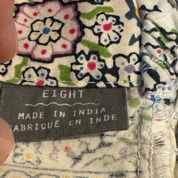 Anthropologie Girls from Savoy Swirled Paisley Strapless Dress Size 8 Fit Flare - Picture 4 of 13